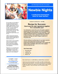 Newbie Nights - Recipe for Success 2018